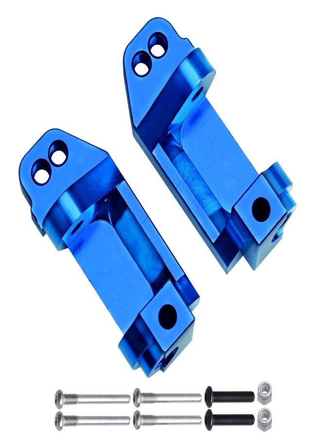 CrazyHobby Aluminum Front Steering Blocks & Caster Blocks Kit with Ball Bearings Upgrades Parts for 1/10 Traxxas Slash 2WD Stampede Rustler VXL, Replace 3632 3736 (Blue) - Image 2